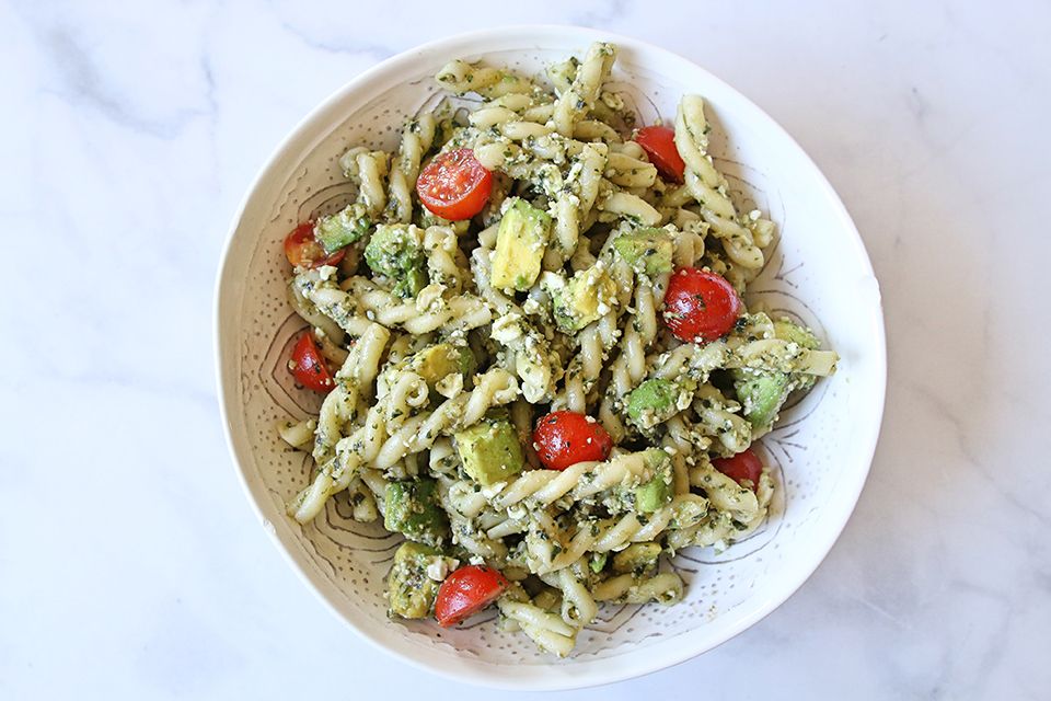 Pesto & Avocado Pasta Salad